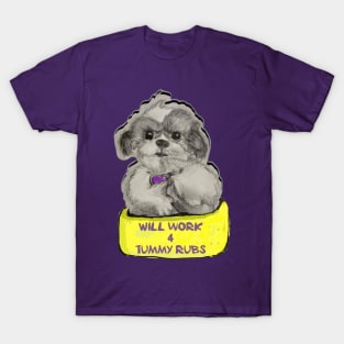 Will work 4 tummy rubs T-Shirt